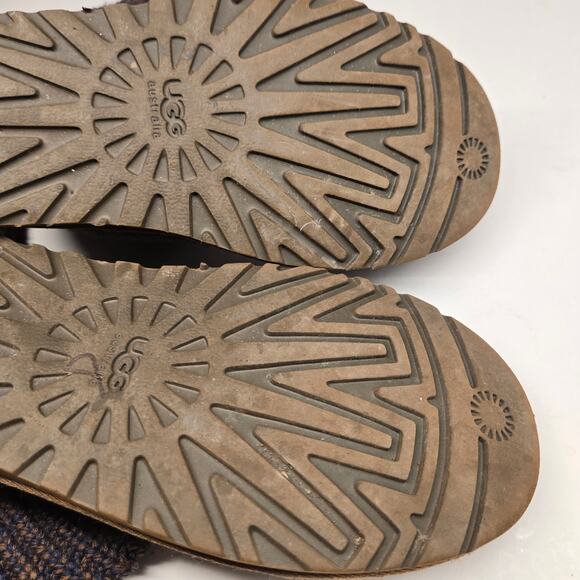 UGG 5819 Brown Cardy Classic Knit Sweater Foldable Button Boots Cozy Hygge, 9 - Picture 6 of 10